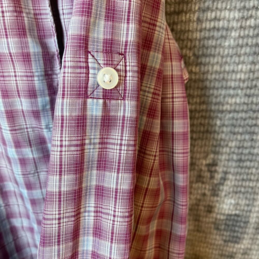Duluth Trading Shirt Plaid Vented Back Button Front Women XL Cowgirl Western Top - Picture 6 of 7